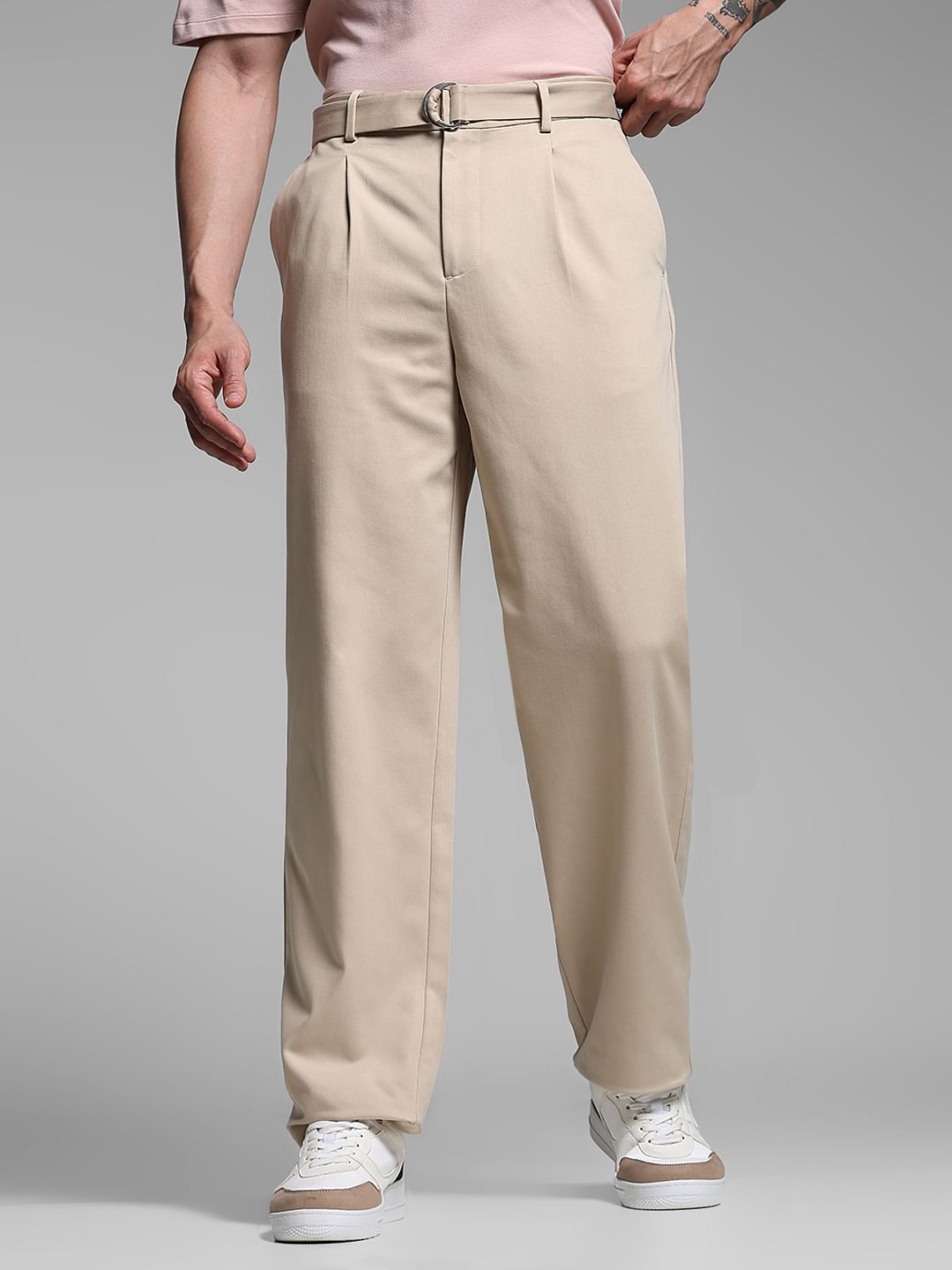 Beige Rayon Loose Fit Pants Beige Rayon Loose Fit Pants