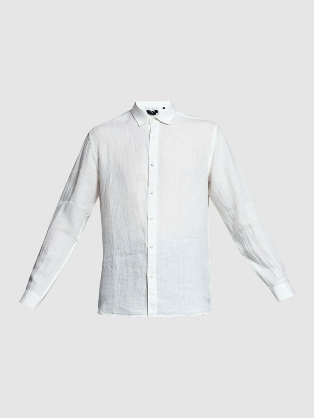 Linen Full Sleeves Shirt - White
