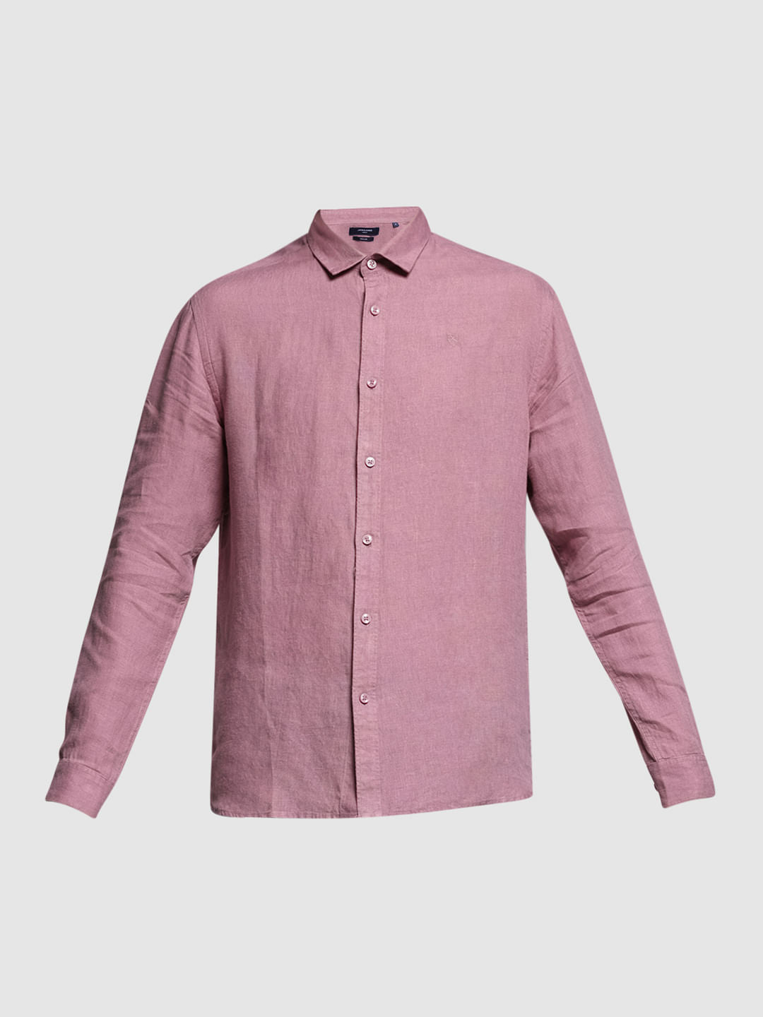 Linen Full Sleeves Shirt - Pink