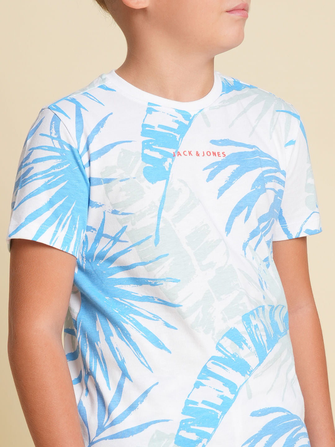 Boys Blue Tropical Print Co-ord Set T-Shirt