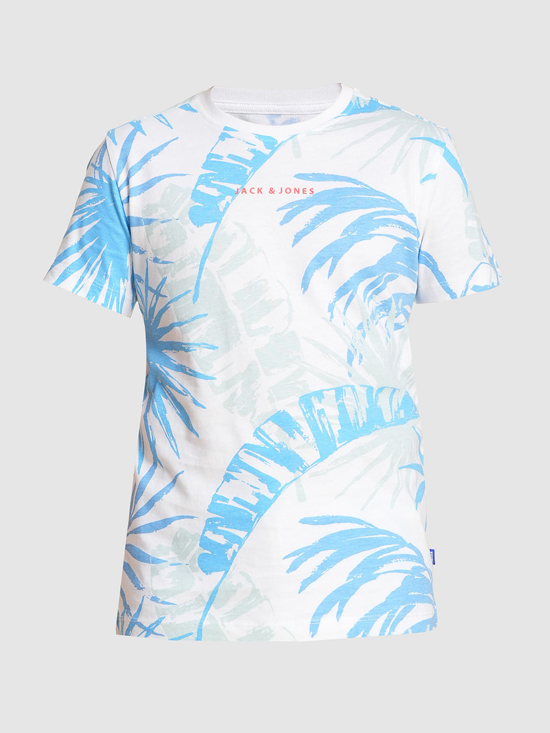 Boys Blue Tropical Print Co-ord Set T-Shirt