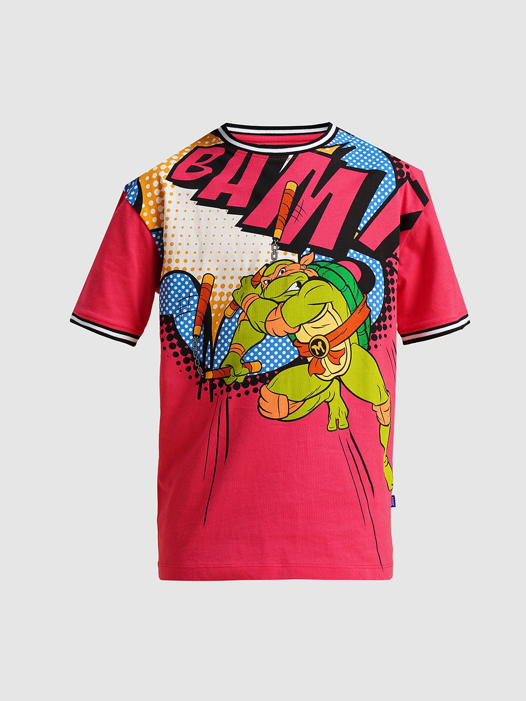 Boys Red Ninja Turtles Print T-shirt