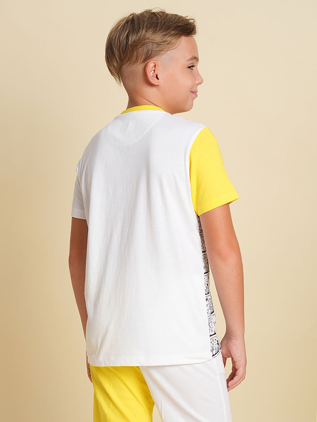 Boys Yellow SpongeBob Print Co-ord Set T-shirt
