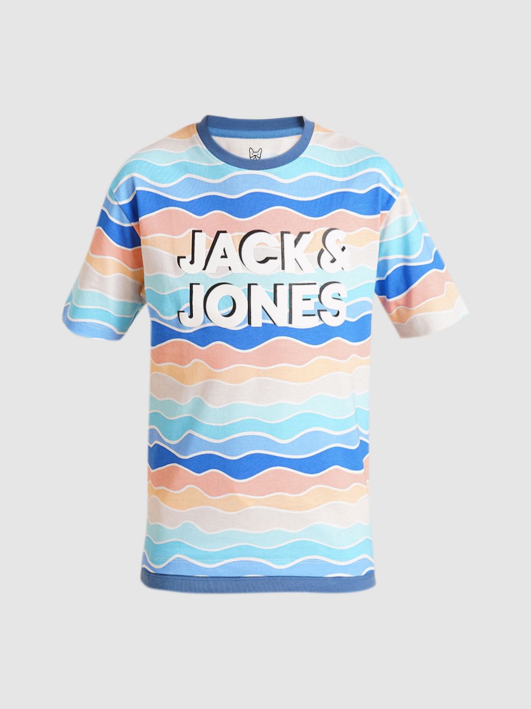 Boys Blue Printed Co-ord Set T-shirt