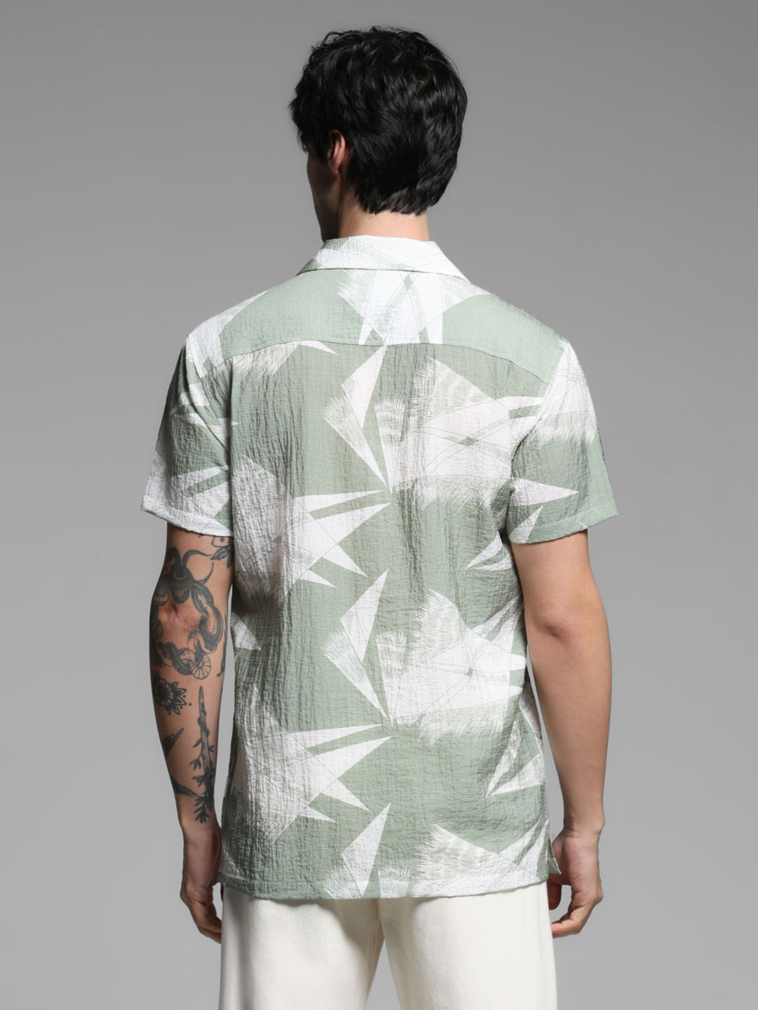 Green Printed Lyocell Shirt