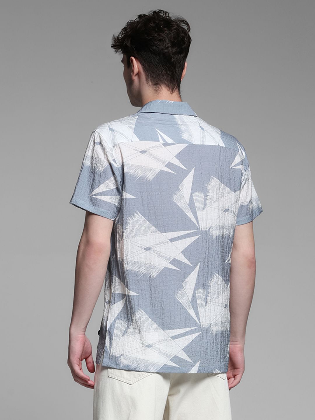 GREY LYOCELL PRINTED SHIRT