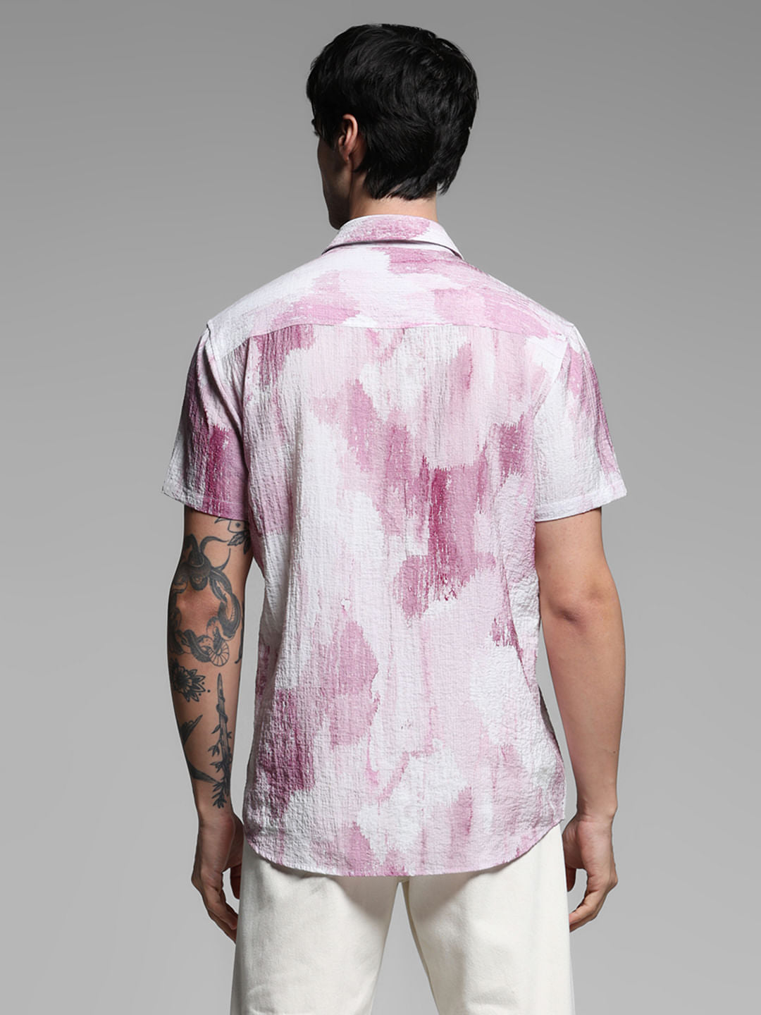 Pink Printed Lyocell Shirt