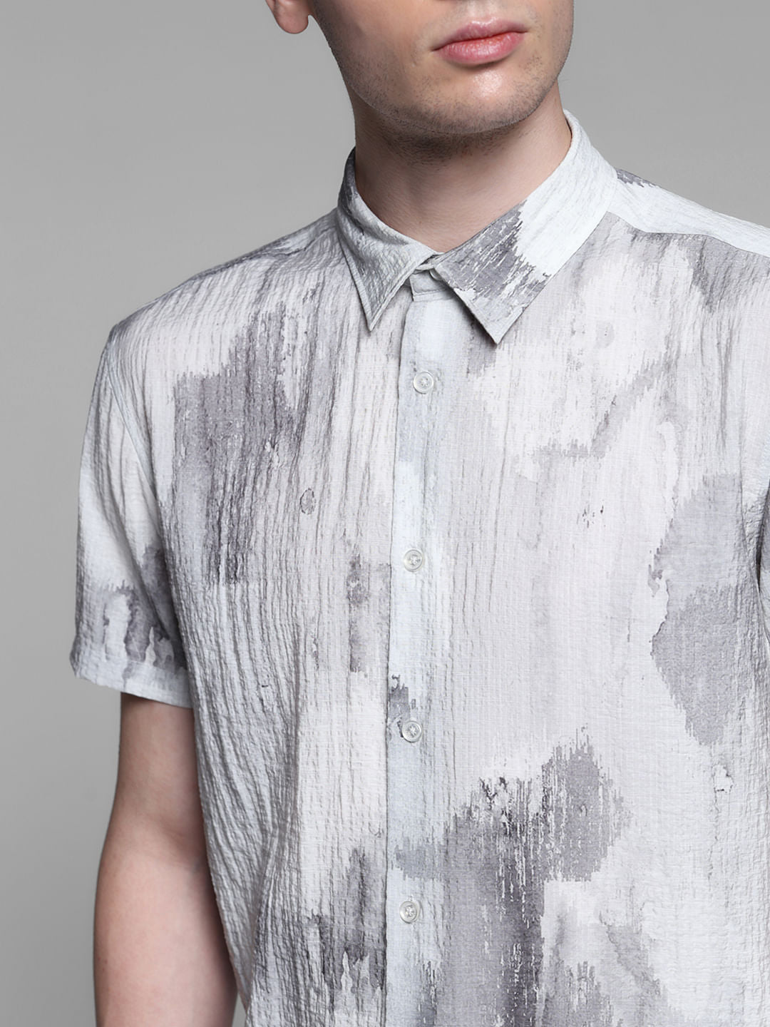 GREY PRINTED SHIRT