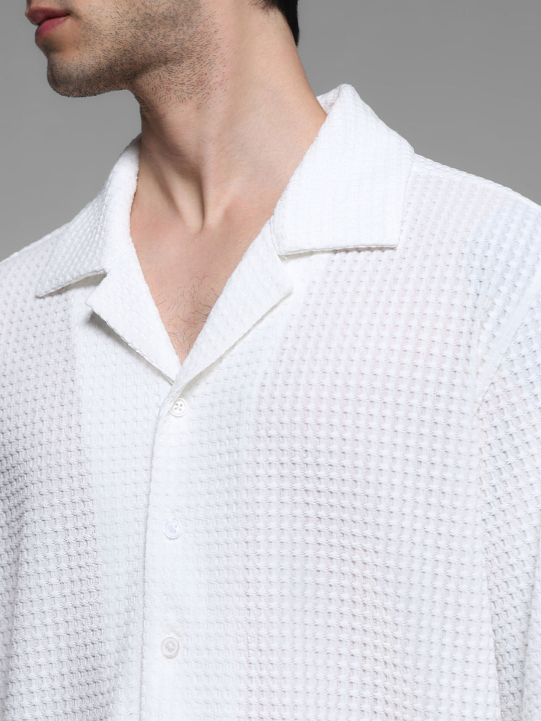 White Oversized Short Sleeves Shirt