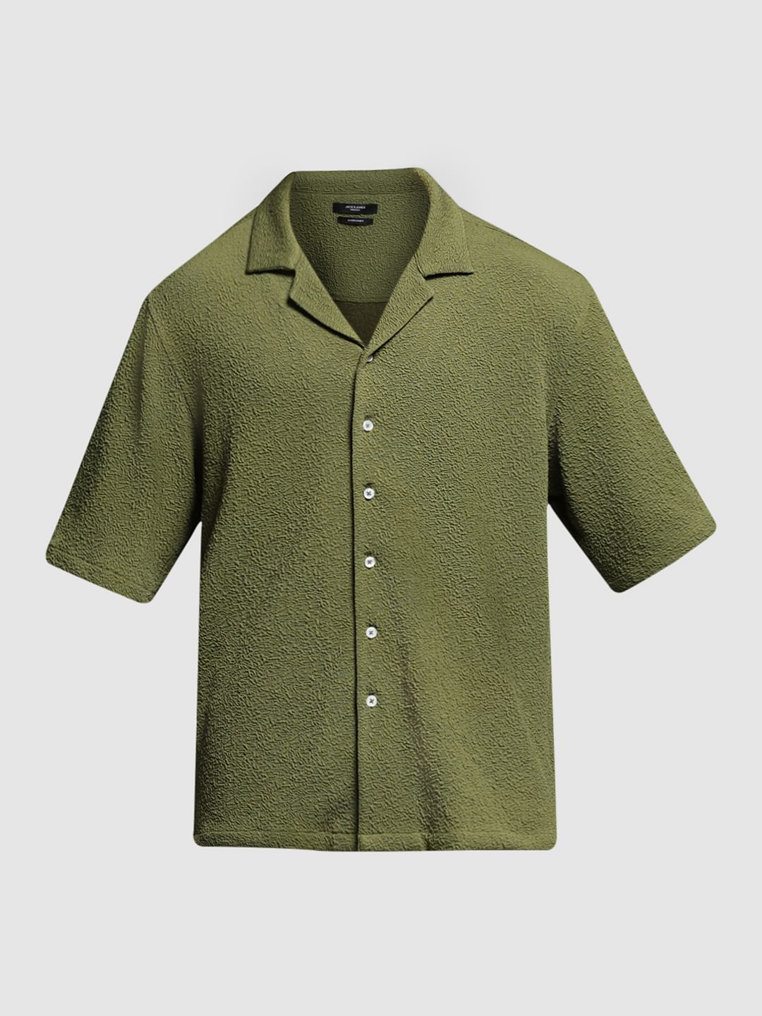 Olive Green Short Sleeves Shirt