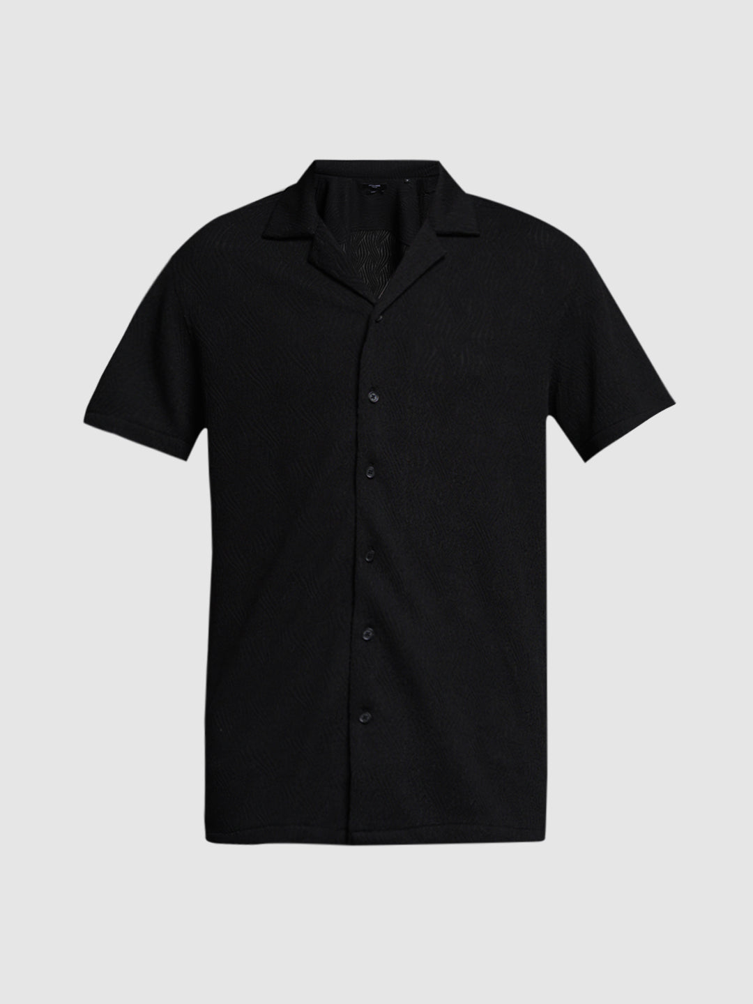 Black Resort Collar Shirt