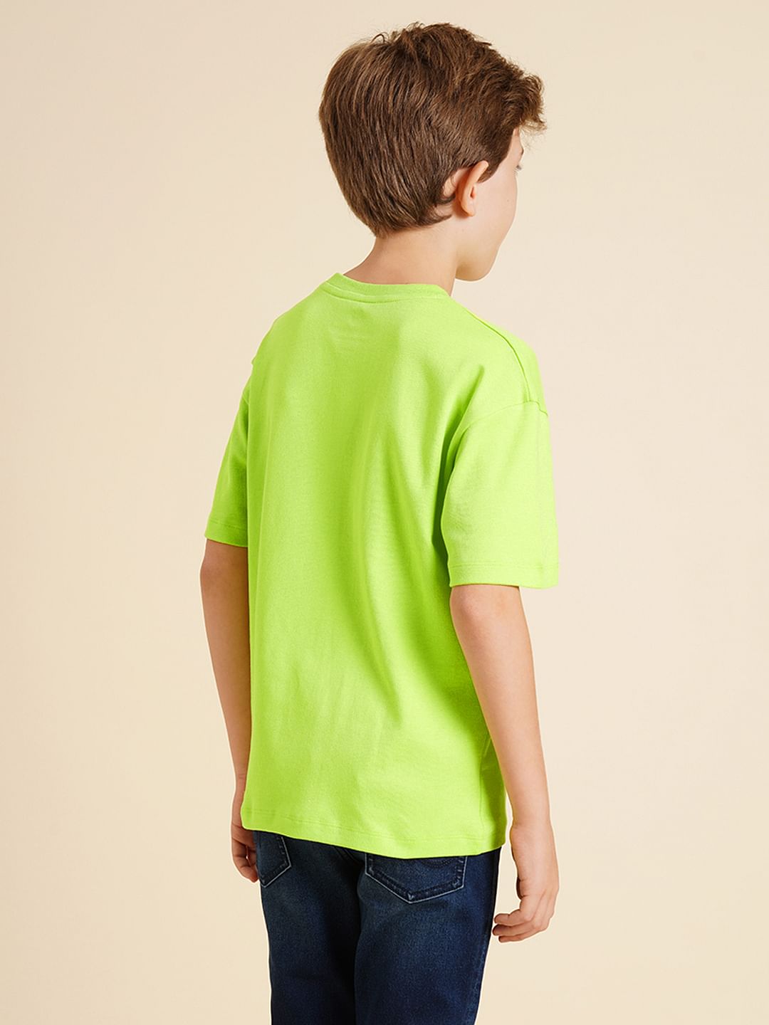 Boys Green Interactive Graphic Print T-shirt