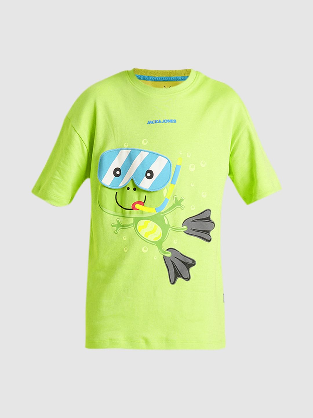 Boys Green Interactive Graphic Print T-shirt