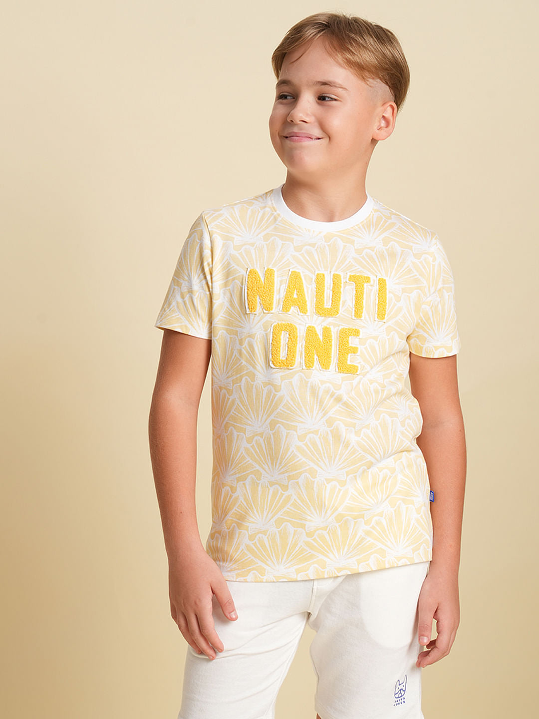 Boys Yellow Nautical Print T-Shirt