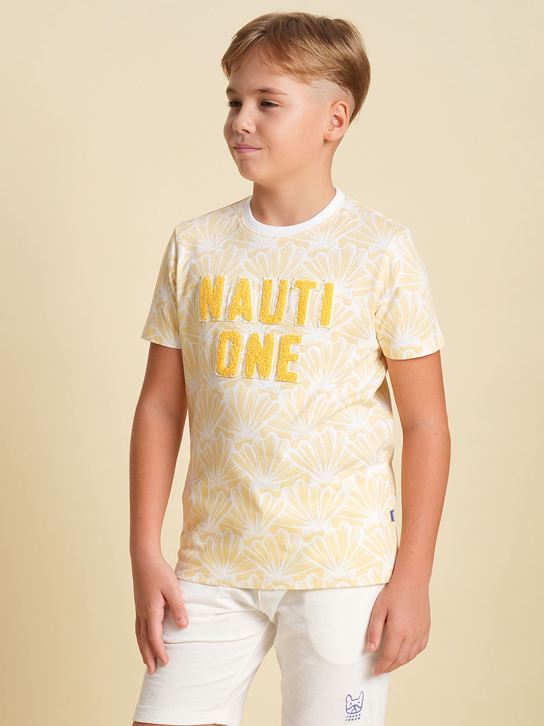 Boys Yellow Nautical Print T-Shirt