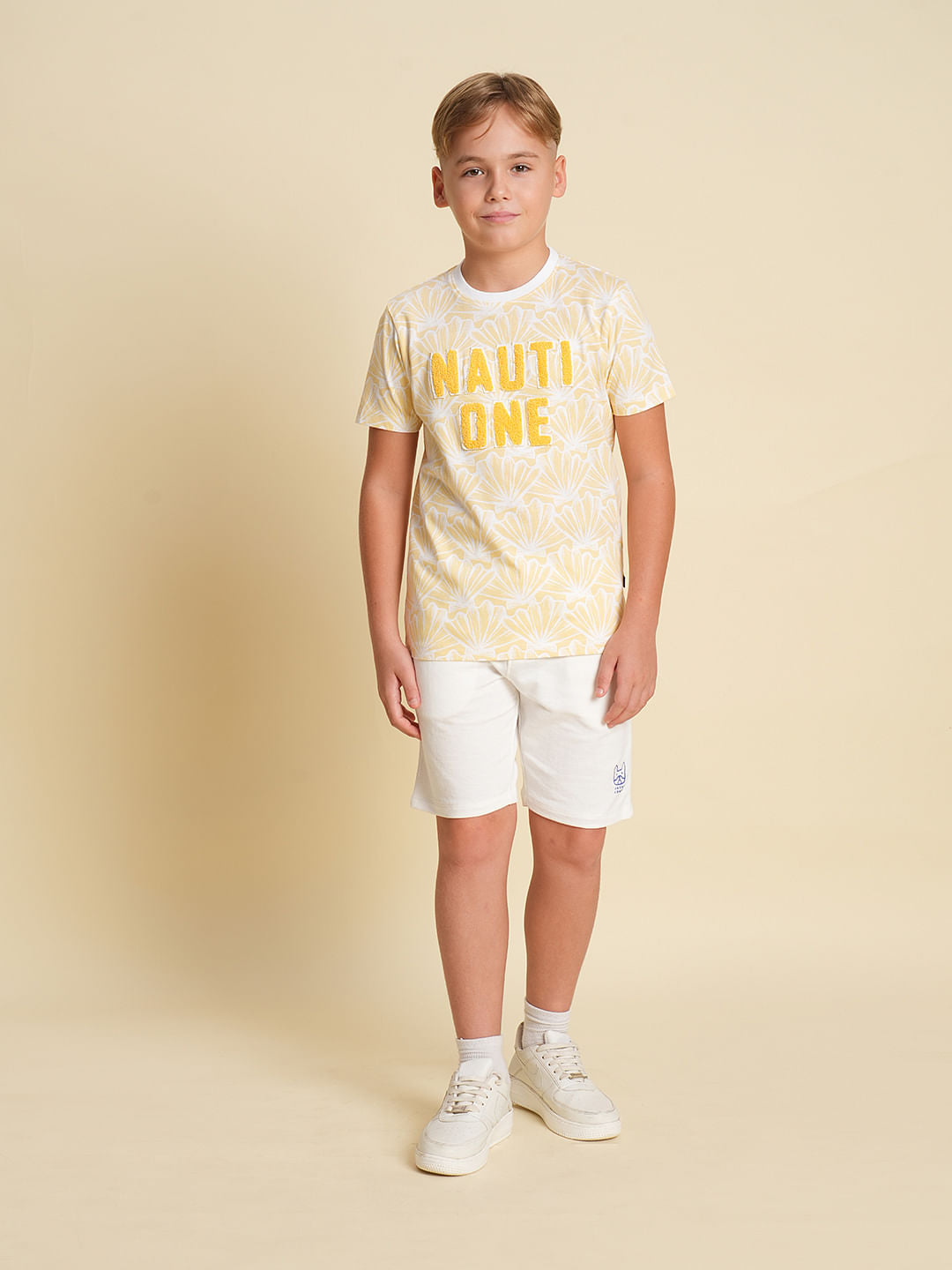Boys Yellow Nautical Print T-Shirt