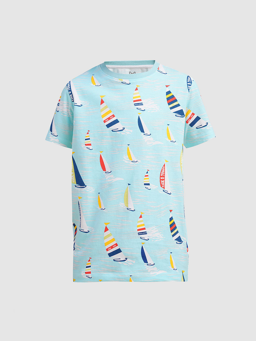 Boys Blue Sailing Boats Print T-shirt