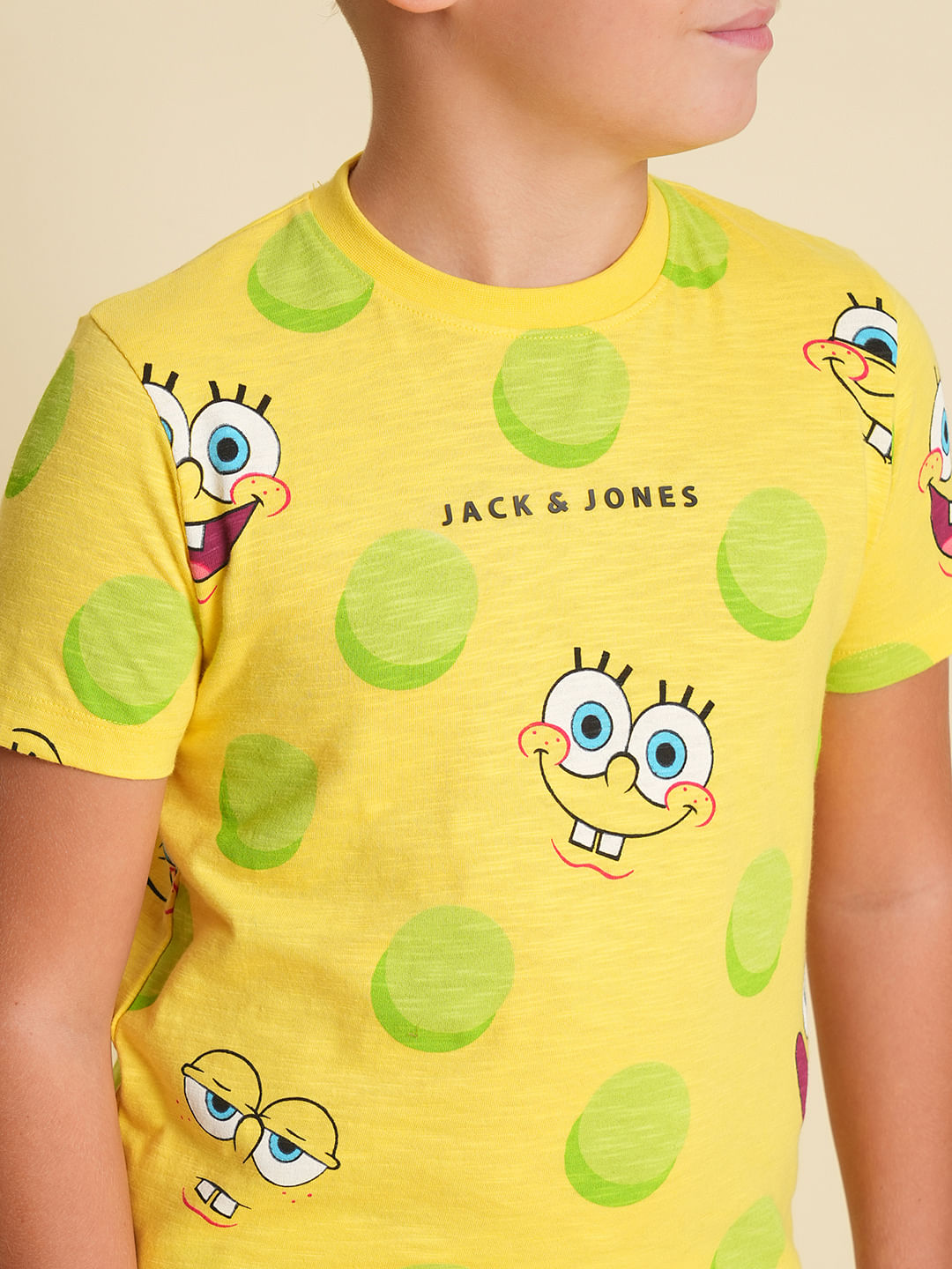 Boys Yellow SpongeBob Print Co-ord Set T-Shirt