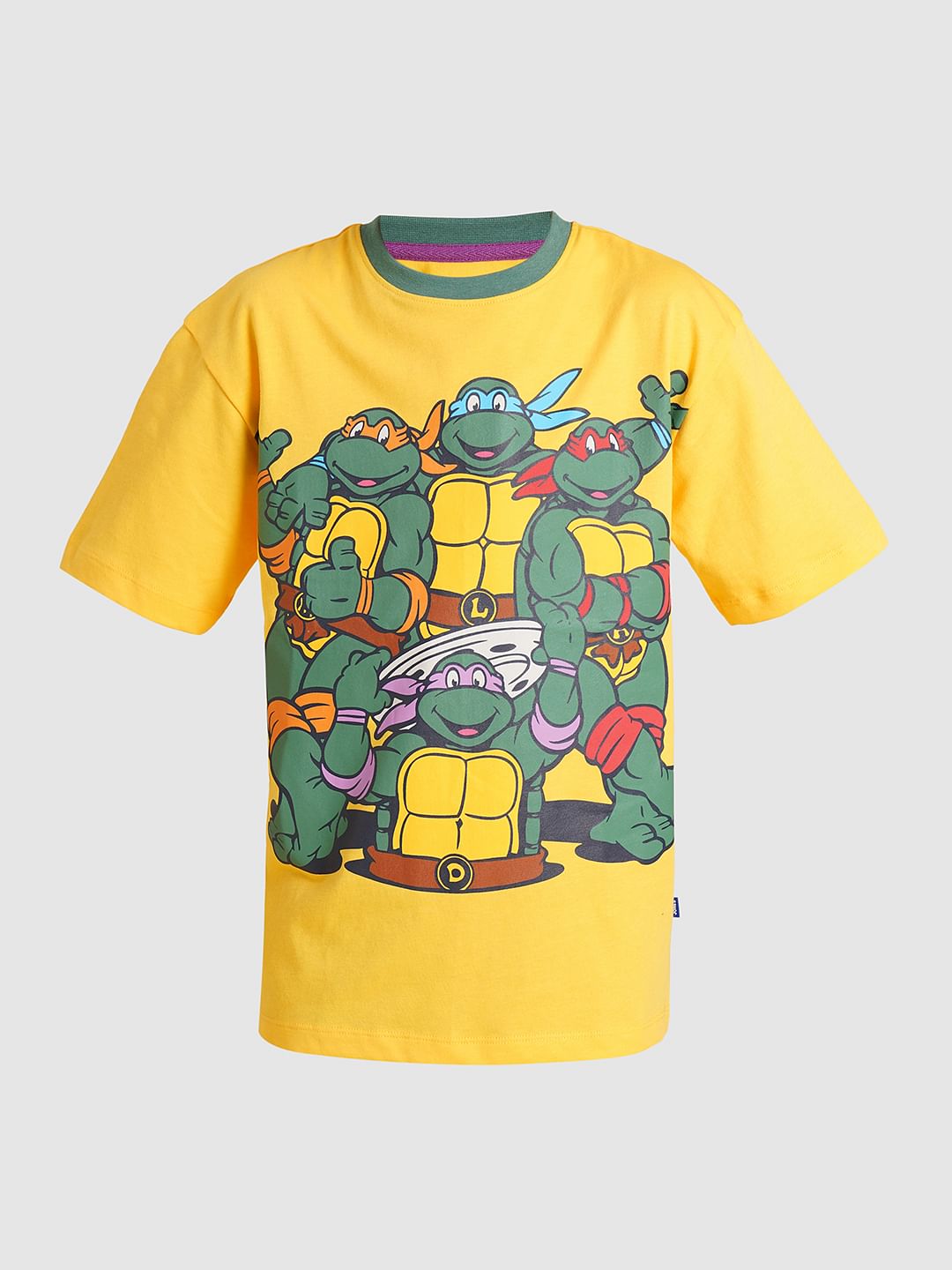 Boys Ninja Turtles Yellow Printed T-Shirt
