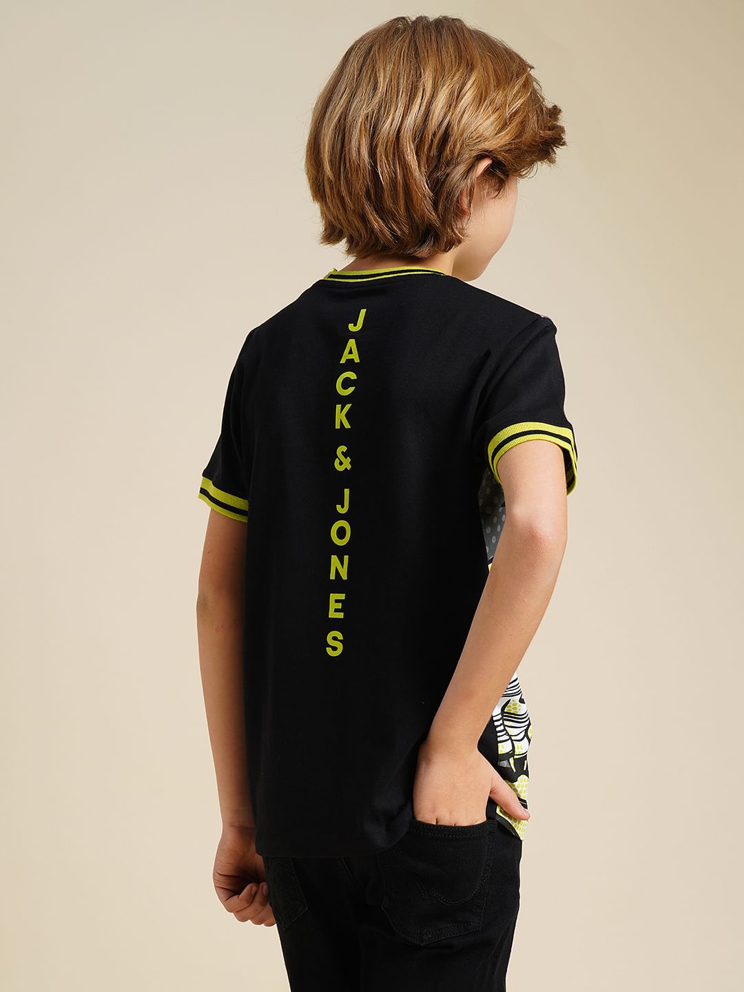 Boys Black Ninja Turtles Print T-shirt