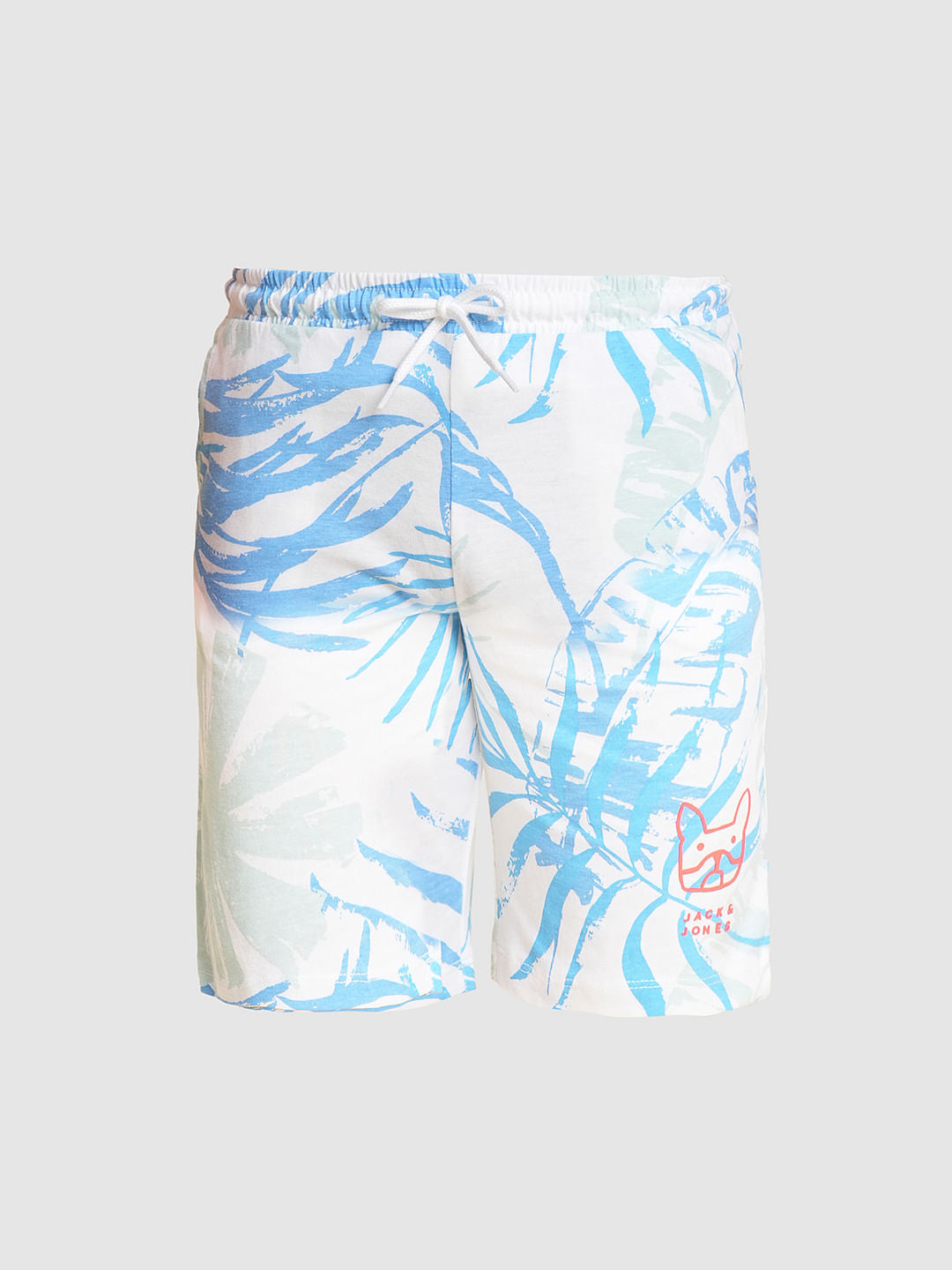 Boys Blue Tropical Print Co-ord Set Shorts