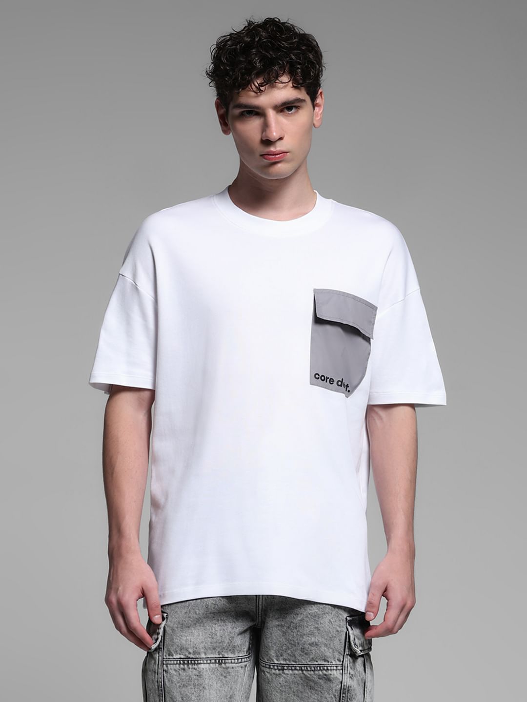 WHITE COTTON T-SHIRT