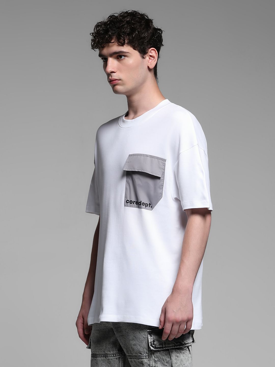 WHITE COTTON T-SHIRT