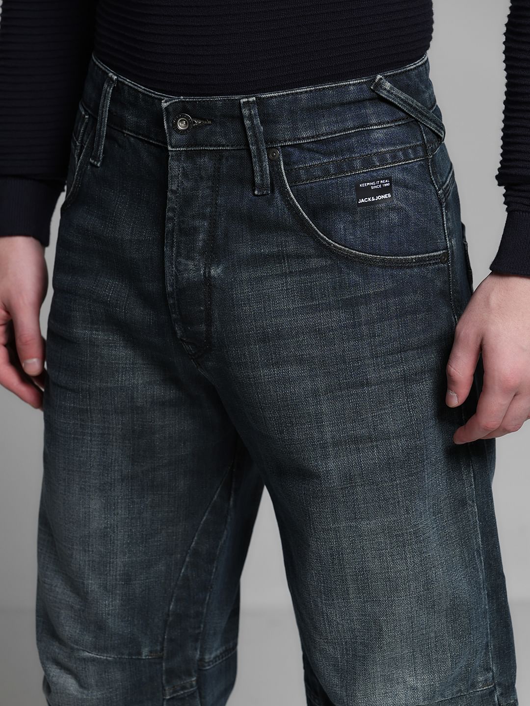 Black High Rise Loose Fit Jeans