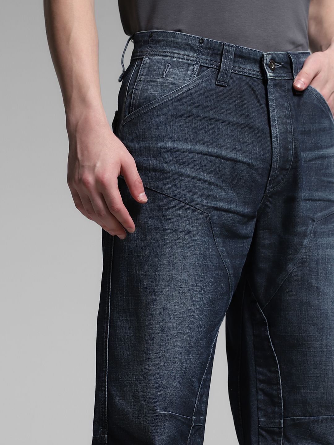 Dark Blue High Rise Loose Fit Jeans