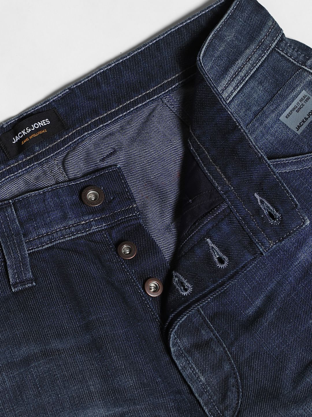 Dark Blue High Rise Loose Fit Jeans