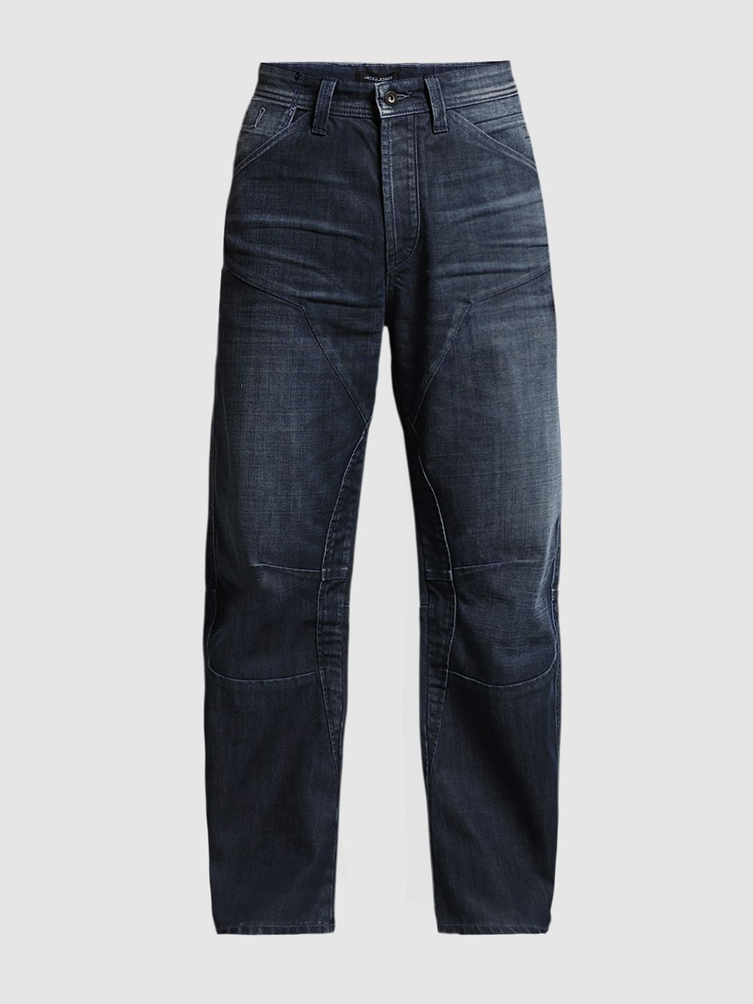 Dark Blue High Rise Loose Fit Jeans