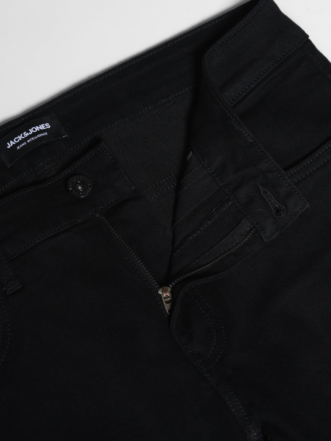 Men's Black Slim Fit Low Rise Jeans With Zip Fly