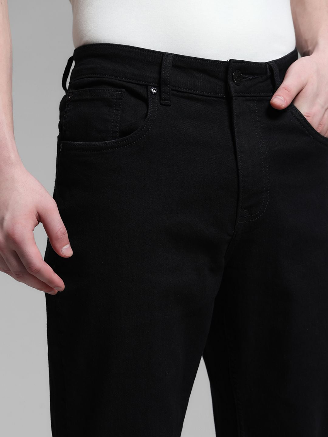 Black High Rise Bootcut Jeans
