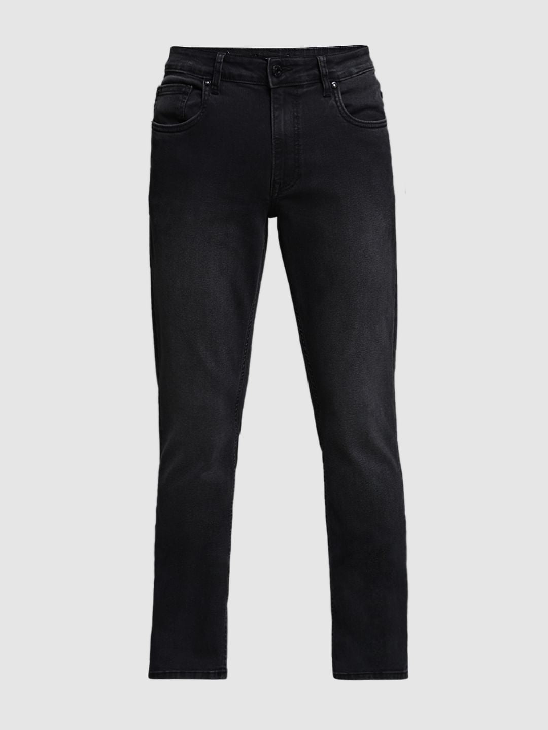 Dark Grey Low Rise Clark Regular Fit Jeans
