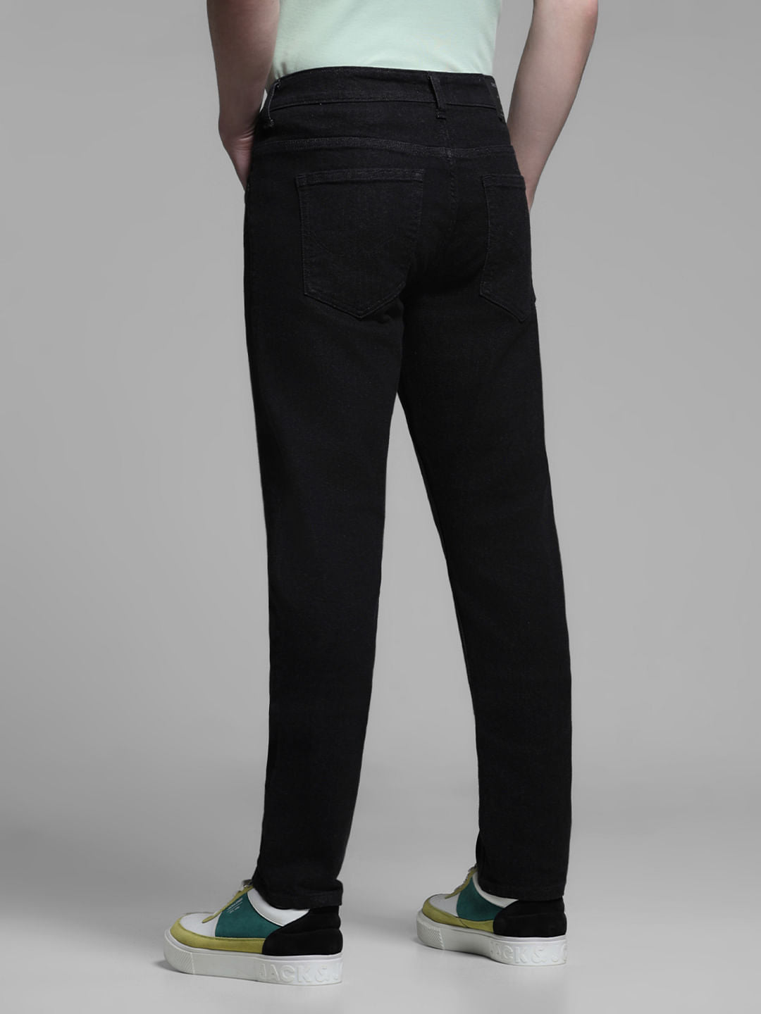 Black Low Rise Glenn Slim Fit Jeans