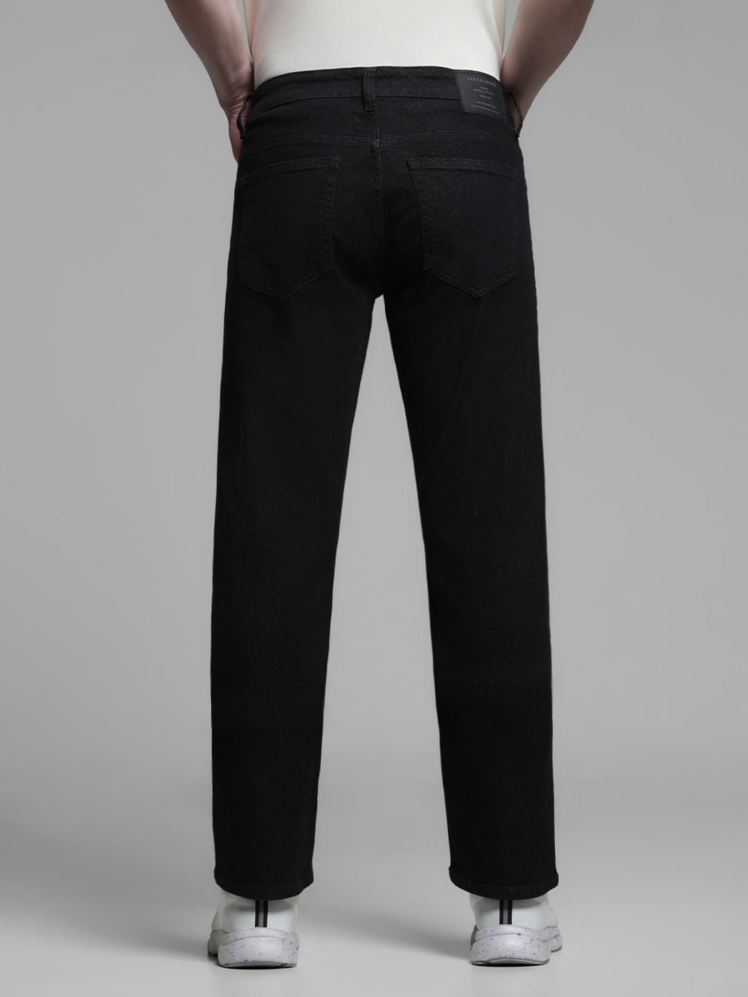Black Low Rise Clark Regular Fit Jeans