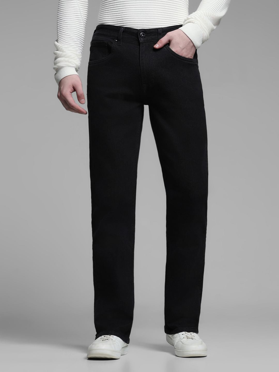 Black High Rise Bootcut Jeans