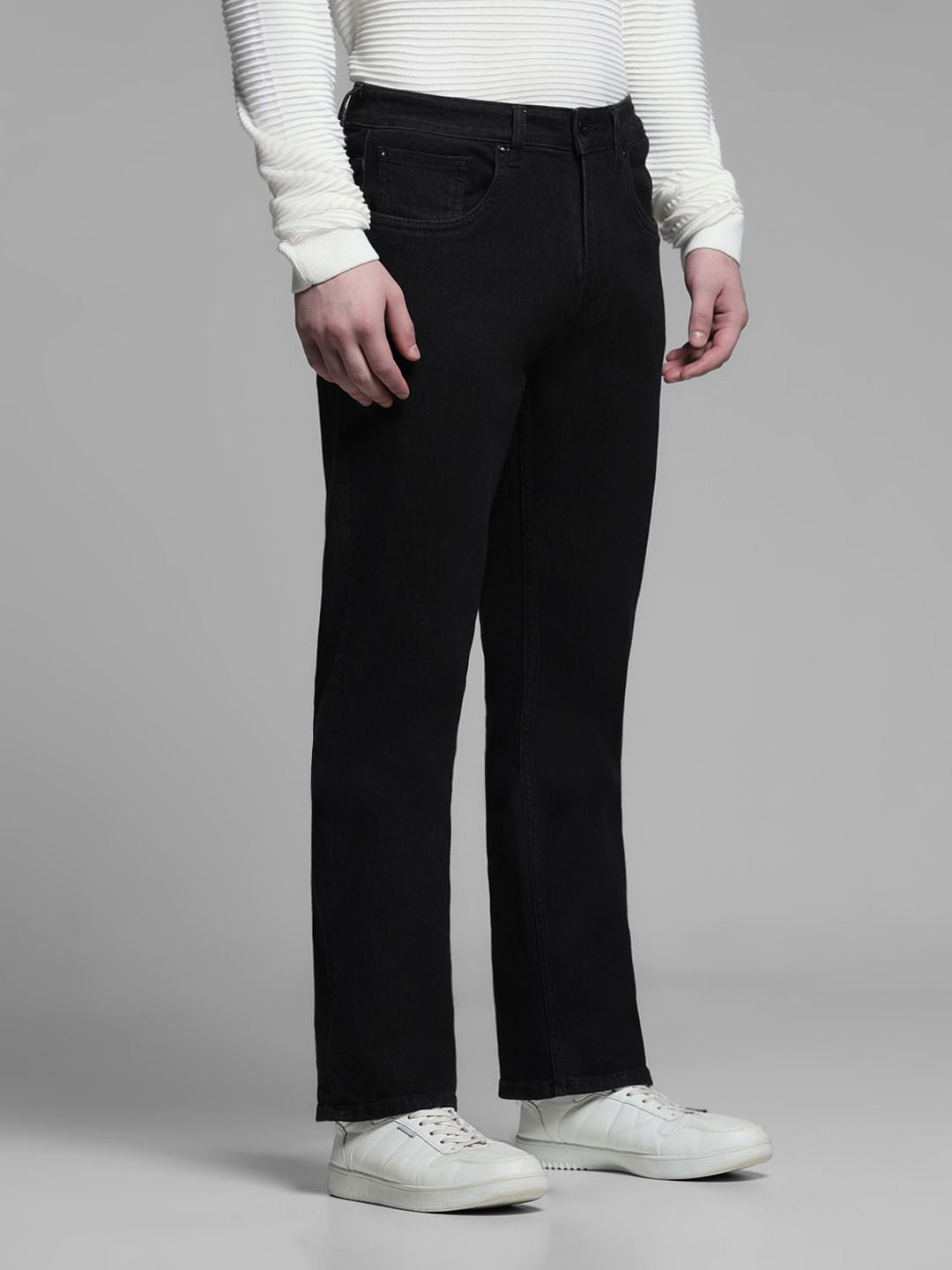 Black High Rise Bootcut Jeans