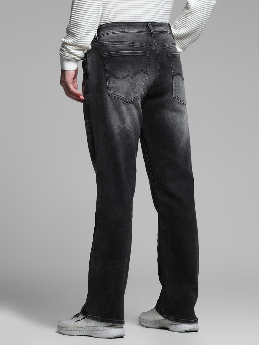 JACK&JONES Grey High Rise Ray Bootcut Jeans