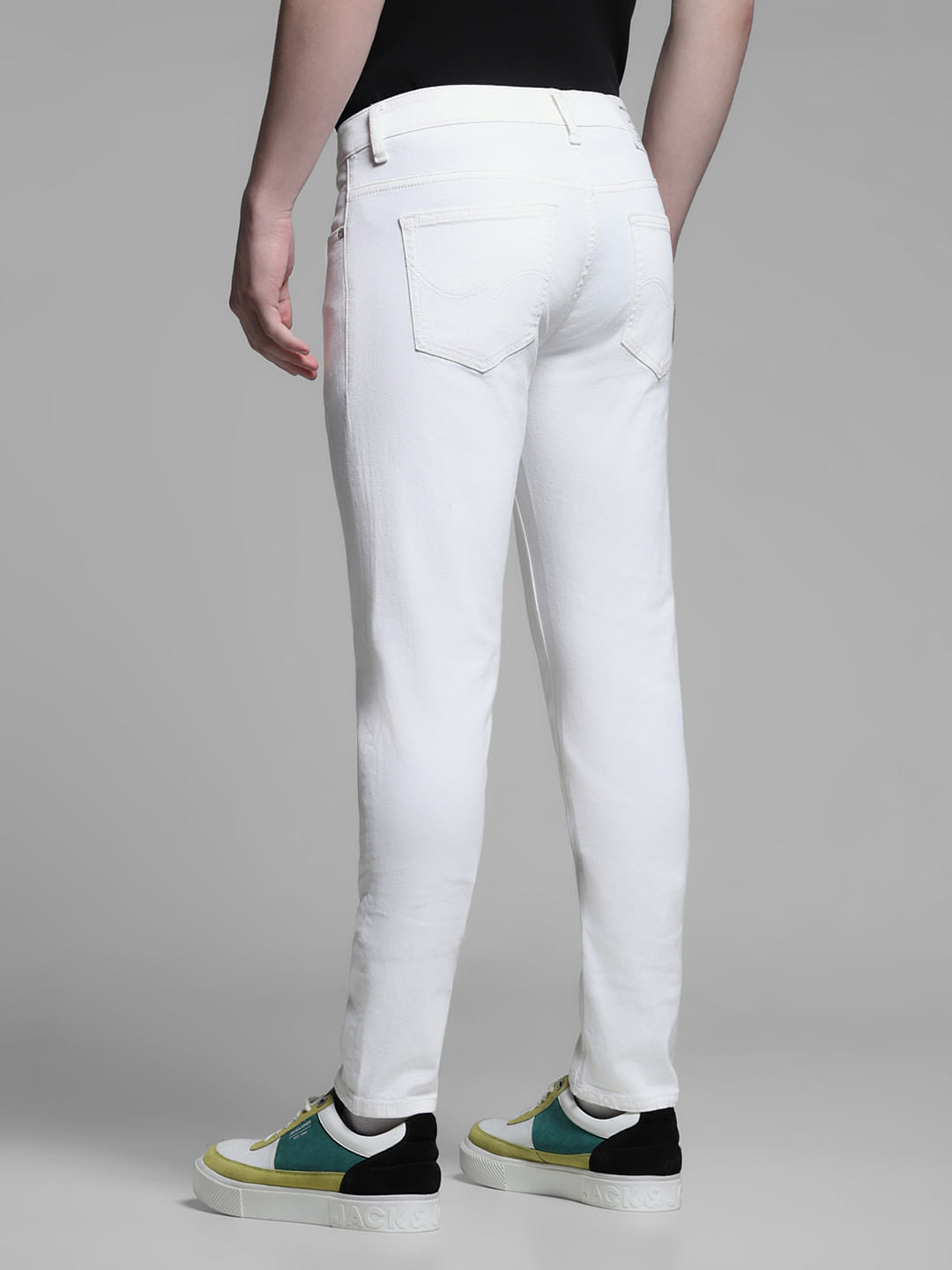 White Low Rise Ben Skinny Jeans