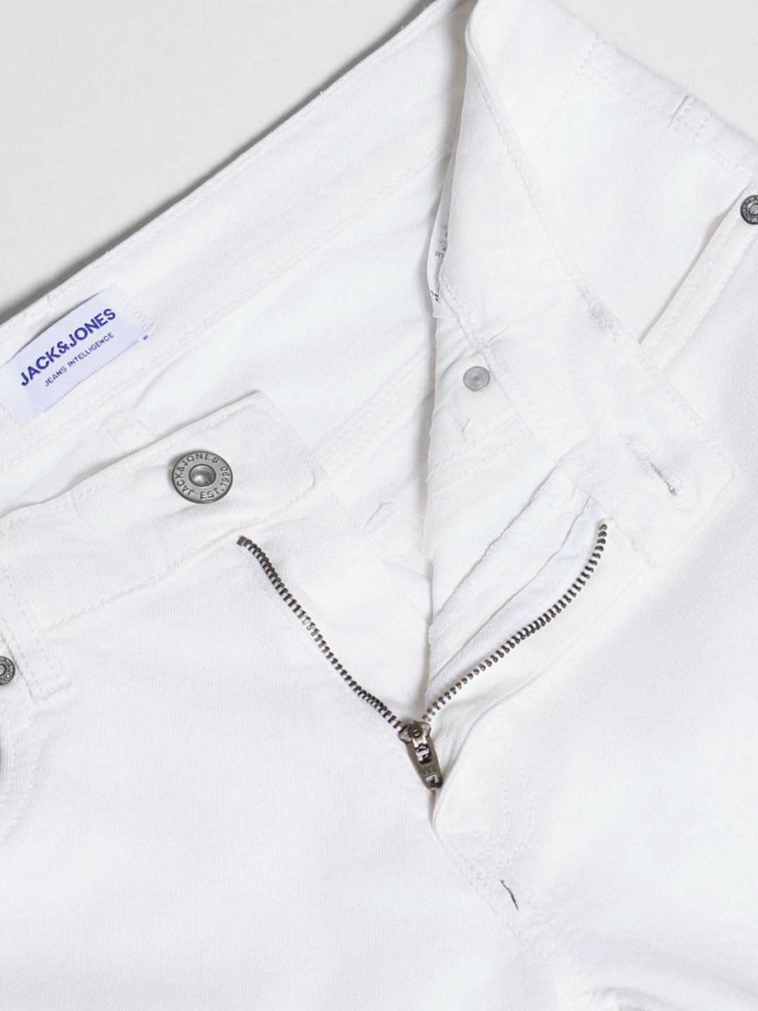 White Low Rise Ben Skinny Jeans