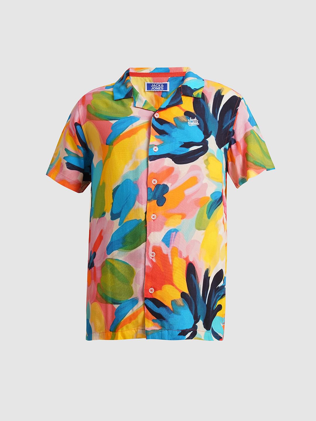 Boys Multi-Colour Printed Viscose Shirt