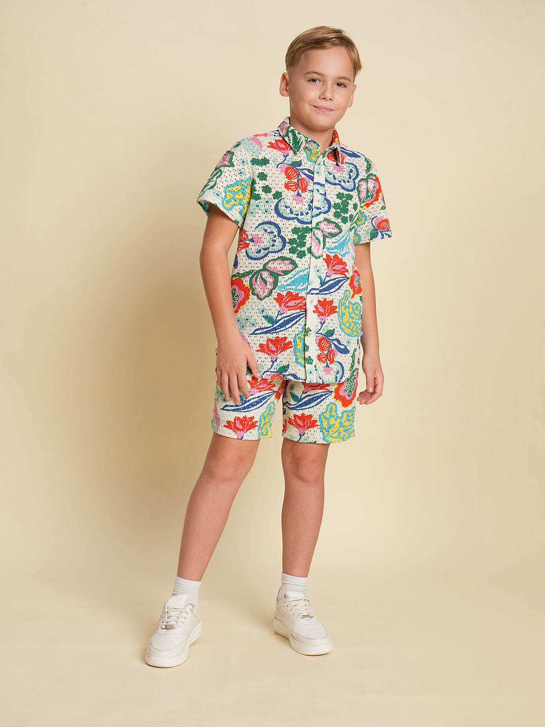 Boys Multi-Colour Printed Co-ord Set Shirt