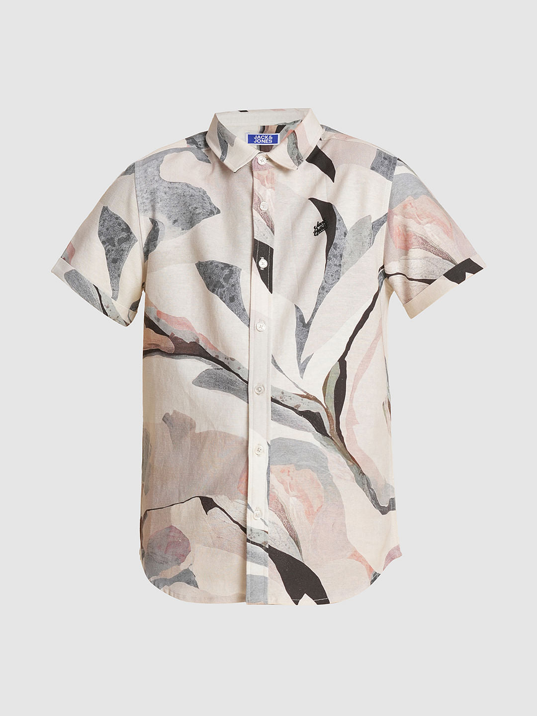 Boys White Printed Co-ord Set SHIRT