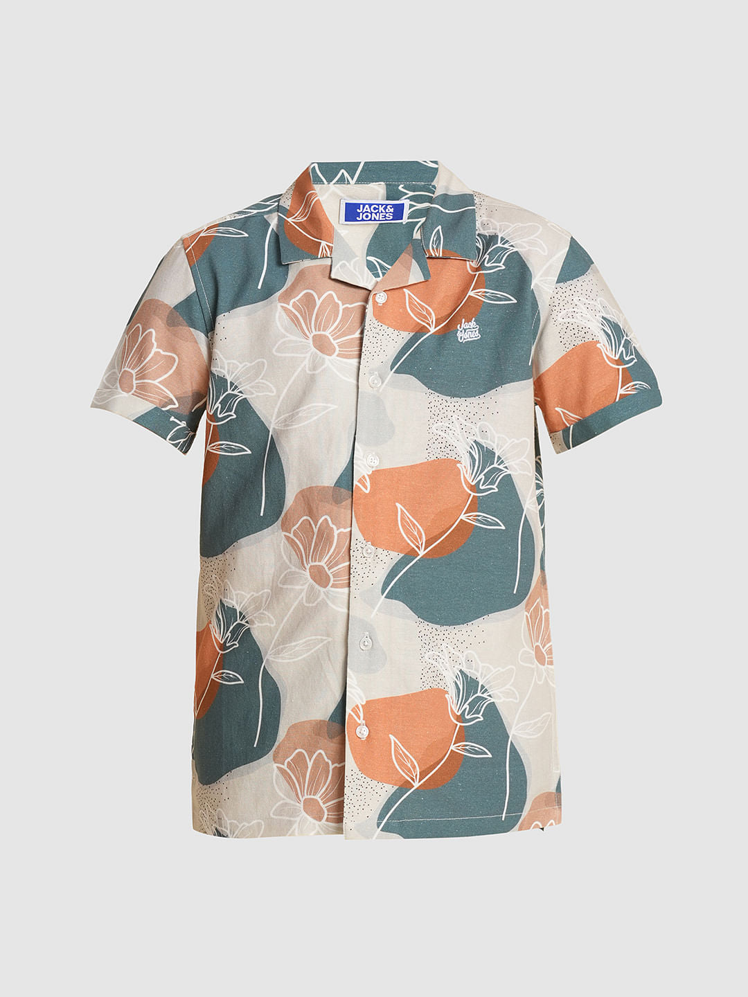 Boys Green Printed Co-ord Set Shirt