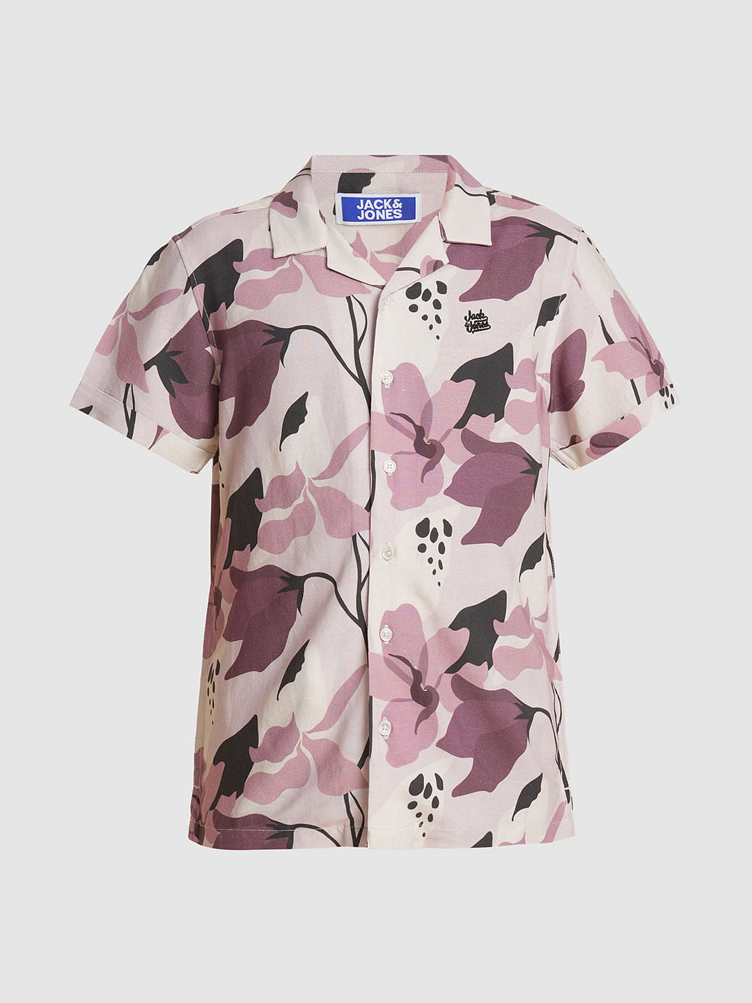 Boys Brown Printed Co-ord Set Shirt