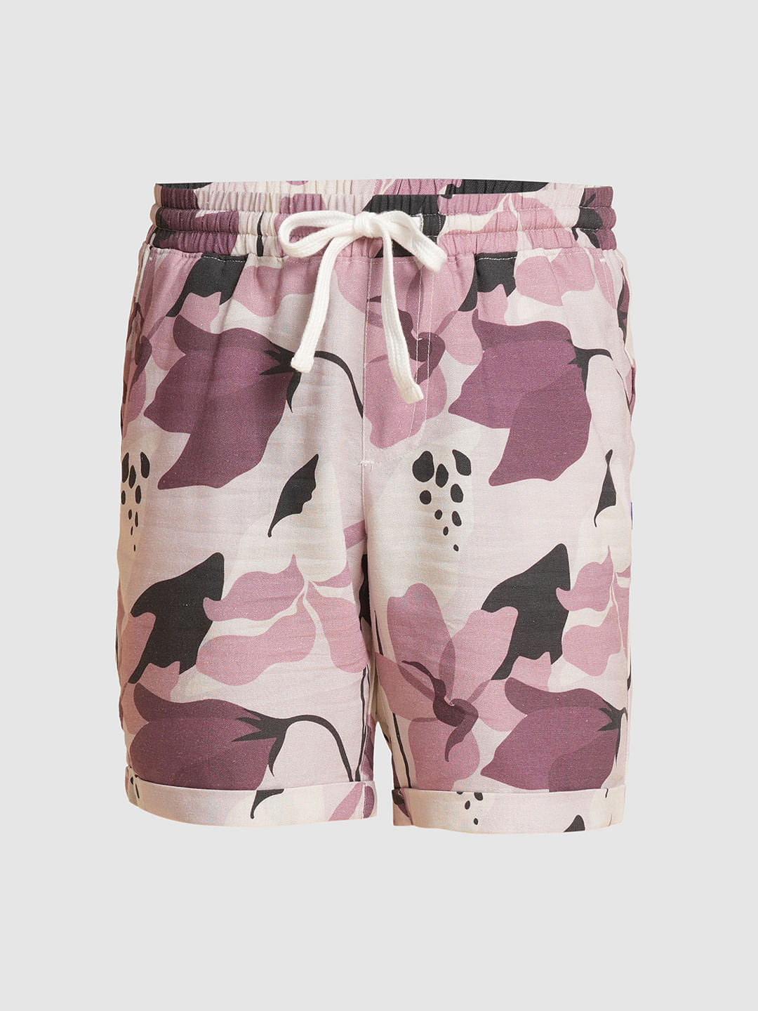 Boys Brown Printed Co-ord Set Shorts