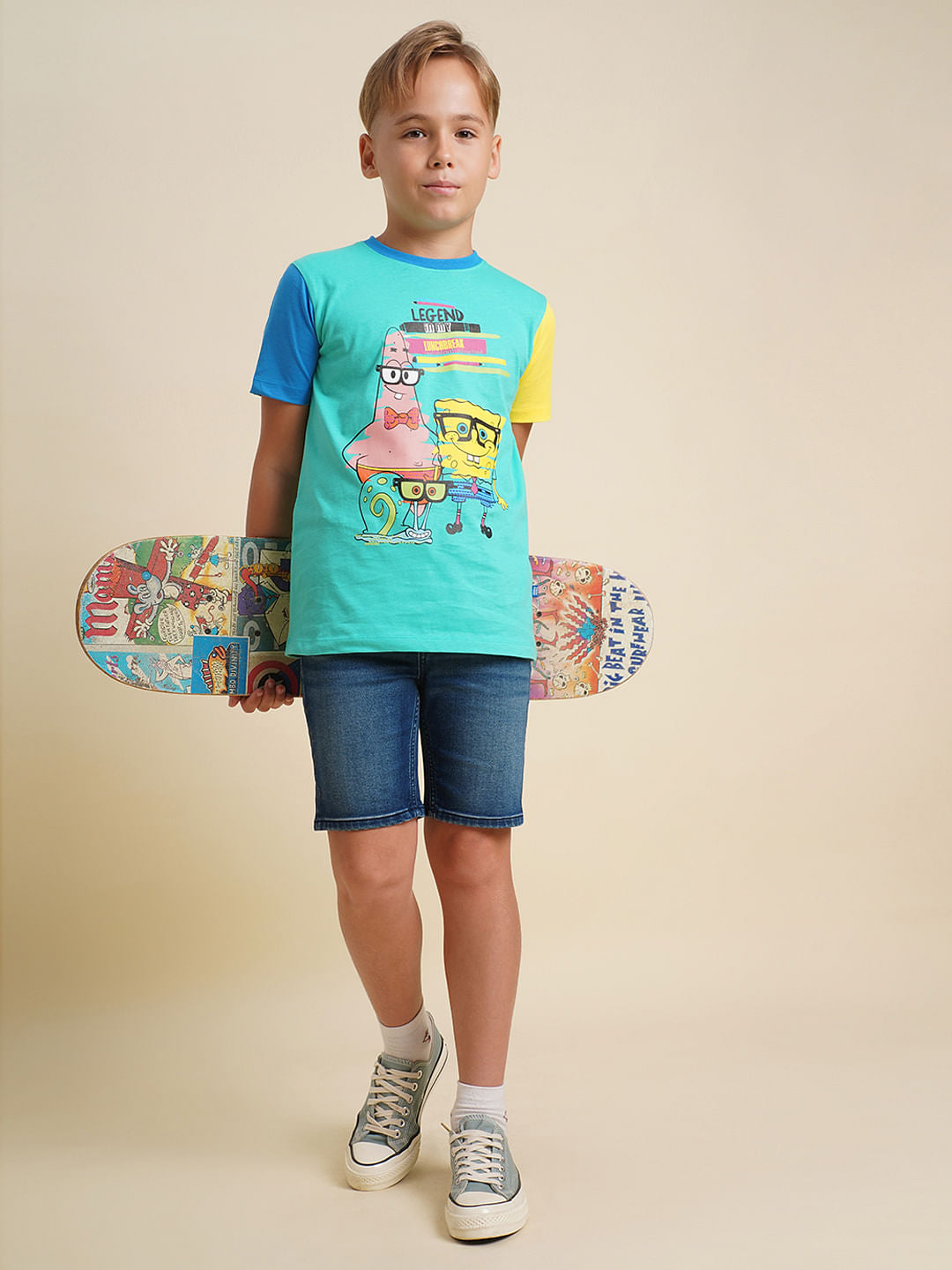 Boys Dark Blue Denim Shorts