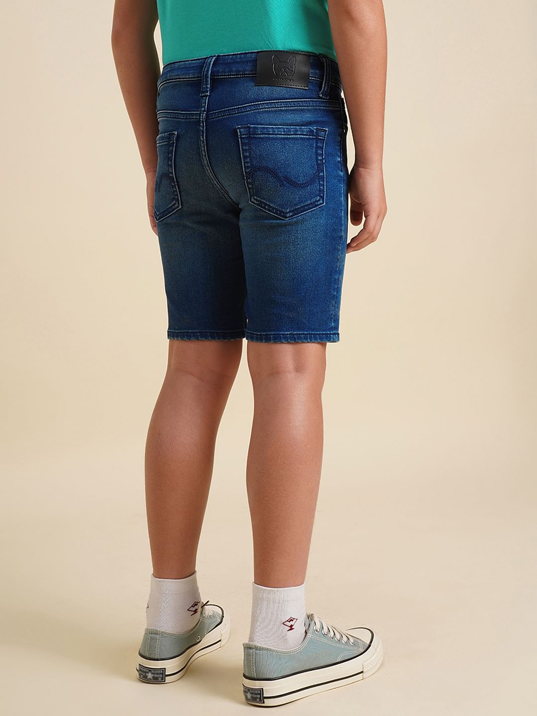 Boys Dark Blue Denim Shorts