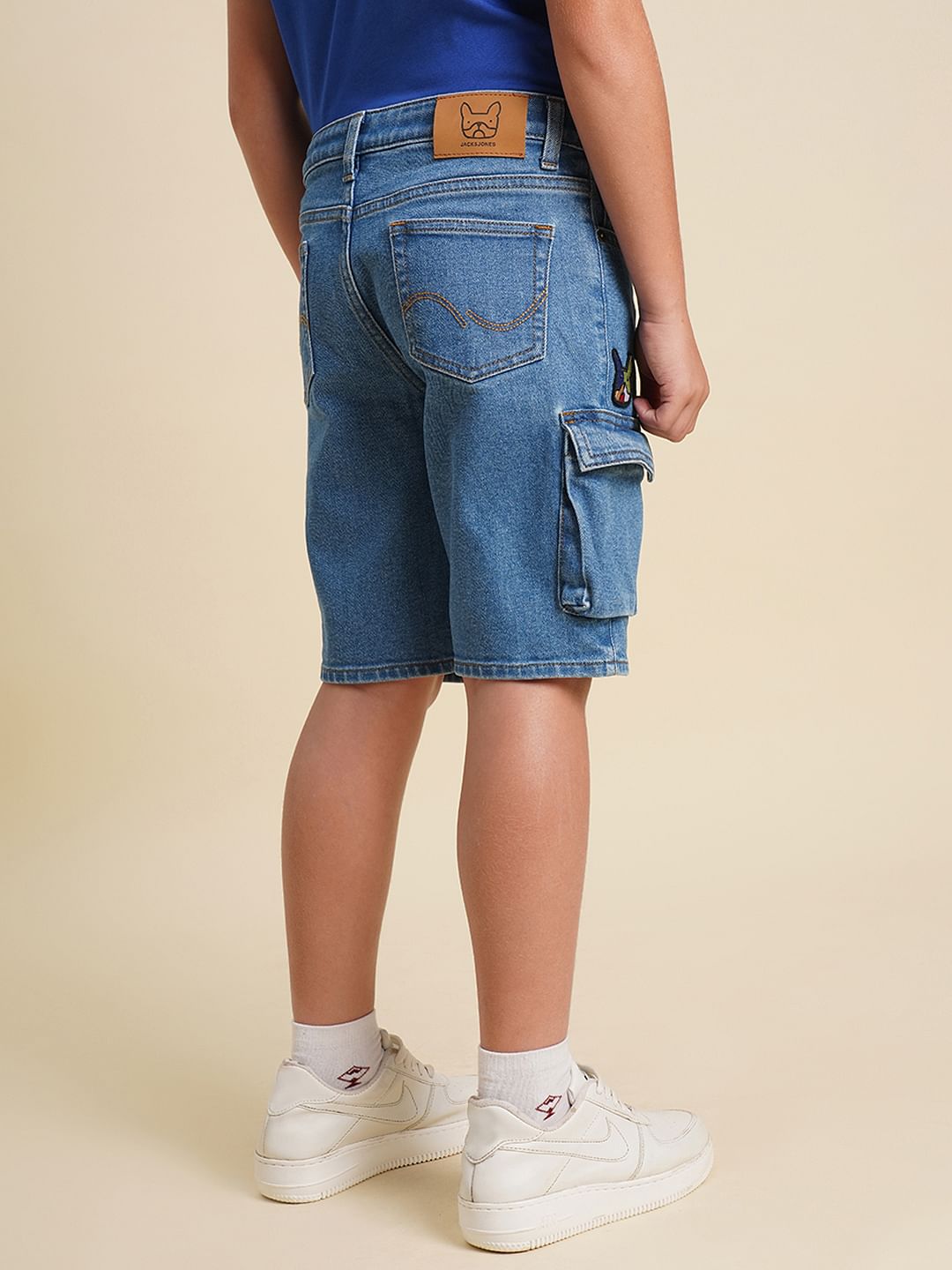 Boys Blue Cotton Denim Shorts
